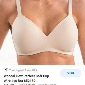 Wacoal How Perfect Wire Free Bra 36DD nude